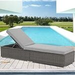 Amazon.com: Verano Garden Outdoor Chaise Lounge, Patio Pool Lounge .