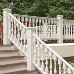 Cedar Wood Porch Railing System for robust Traditional Porche