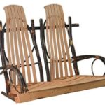 48" Rustic Hickory Wood Rocker Porch Swing from DutchCrafters Ami