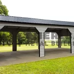 20x41 Three Car Carport - American Metal Buildin