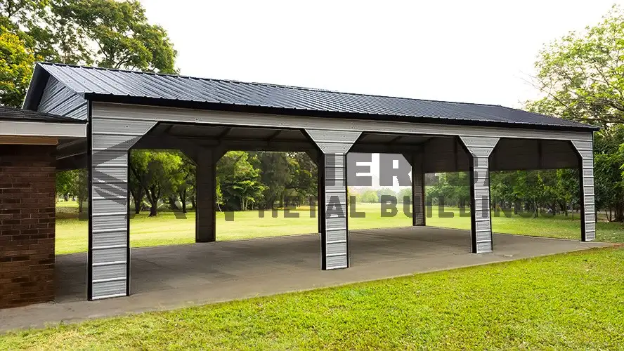 20x41 Three Car Carport - American Metal Buildin