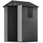 Patiowell 4 ft. W x 4 ft. D Plastic Outdoor Storage Shed with .