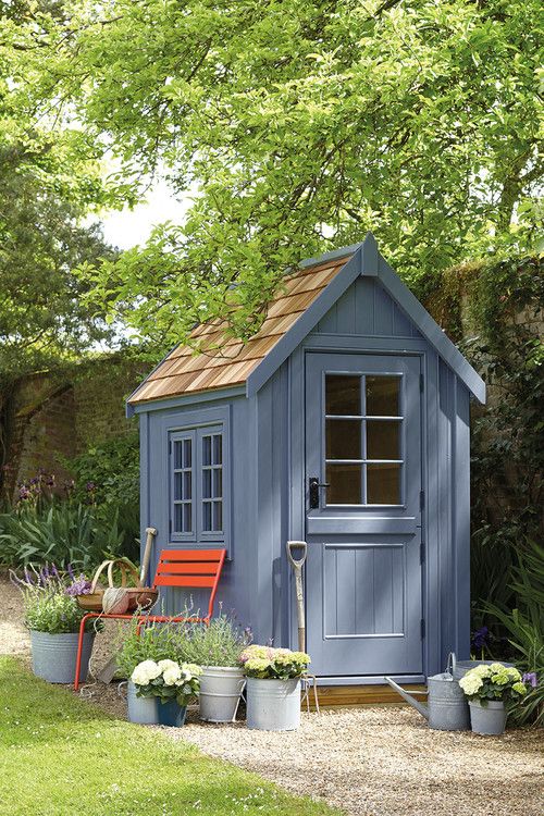 Fabulous UK Garden Shed | Posh sheds, Building a shed, Painted sh