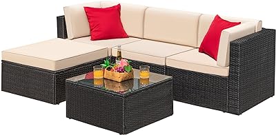 Amazon.com: Devoko 7 Pieces Outdoor Sectional Sofa Patio Furniture .