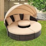 Tunearary Rattan Wicker Outdoor Patio Furniture Garden Sofa Bed .