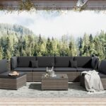 Amazon.com: LHBcraft 7 Piece Patio Furniture Set, Outdoor .