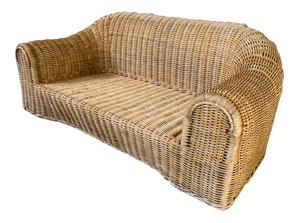 Sculptural Wicker Sofa in the Manner of Michael Tayl