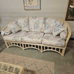 Benchcraft 3 Seat Rattan Sofa – 121 Consignment Furnitu