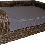 Amazon.com : ICONIC PET Rattan/Wicker Pet Sofa Bed - Sofa Made of .