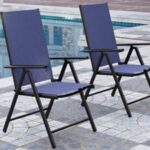 Amazon.com: PHI VILLA Folding Patio Sling Chairs Set of 2 for .