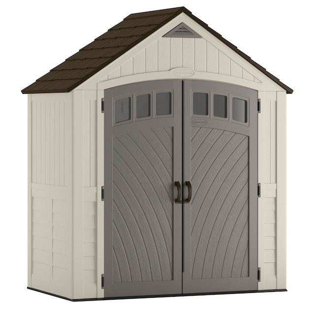 Suncast 7-ft x 4-ft Covington Gable Resin Storage Shed (Floor .