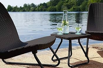 Amazon.com: Keter Rio 3 Piece Resin Wicker Patio Furniture Set .