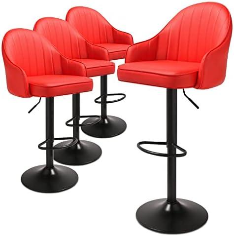 Elevate Our Space: A Review of MoNiBloom Red Bar Stools