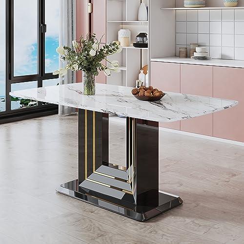 Gathering in Style: Our Review of the Faux Marble Dining Table