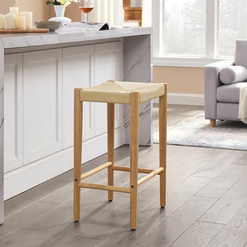 Elevate Our Space: A Review of the 25.9-Inch Woven Rope Bar Stool