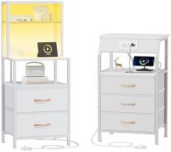 Stylish Nightstands: Modern‍ Design with LED & ‌Storage