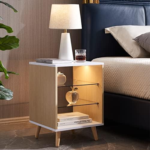 Stylish ⁣Nightstands: Modern Design with LED & Storage