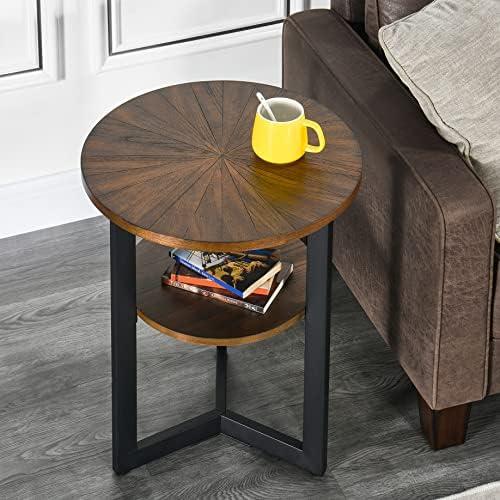 Stylish C-Shaped End Table ‍for Living Room ​& Bedroom Use