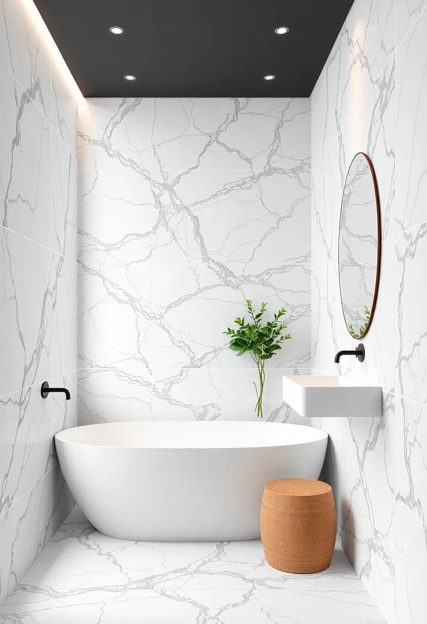 Incorporate natural Elements to Harmonize with Marble