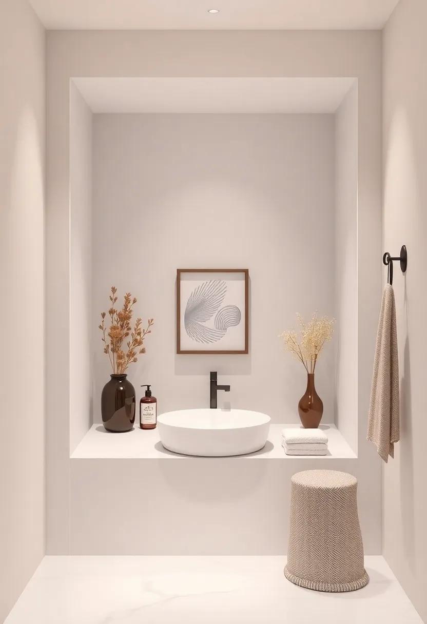 Artful displays: Showcasing Decor to Enhance Your ⁢Bathroom ​Style