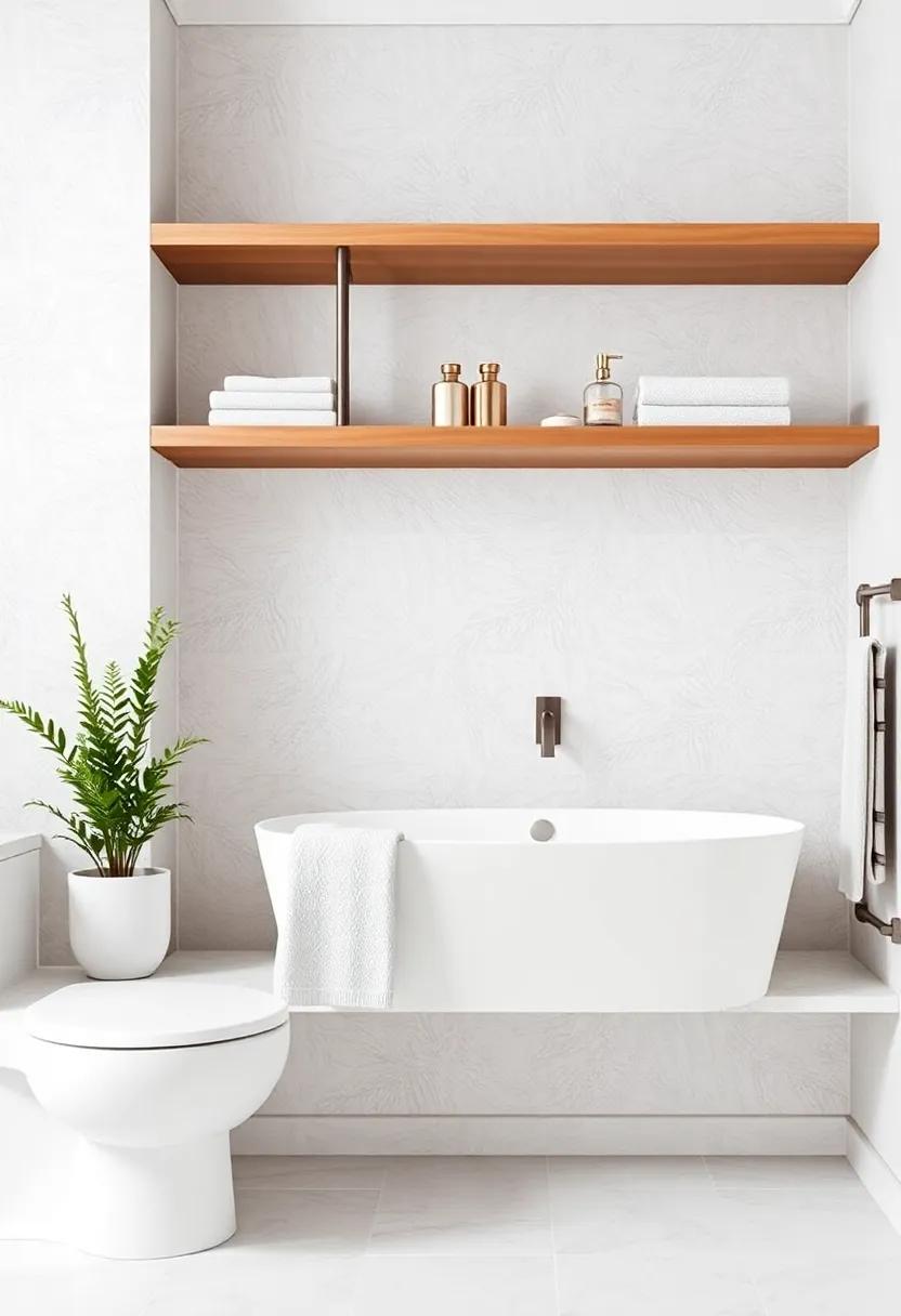 Embrace Open Shelving‍ for Stylish Storage⁤ in​ Your Bathroom ⁣Niche