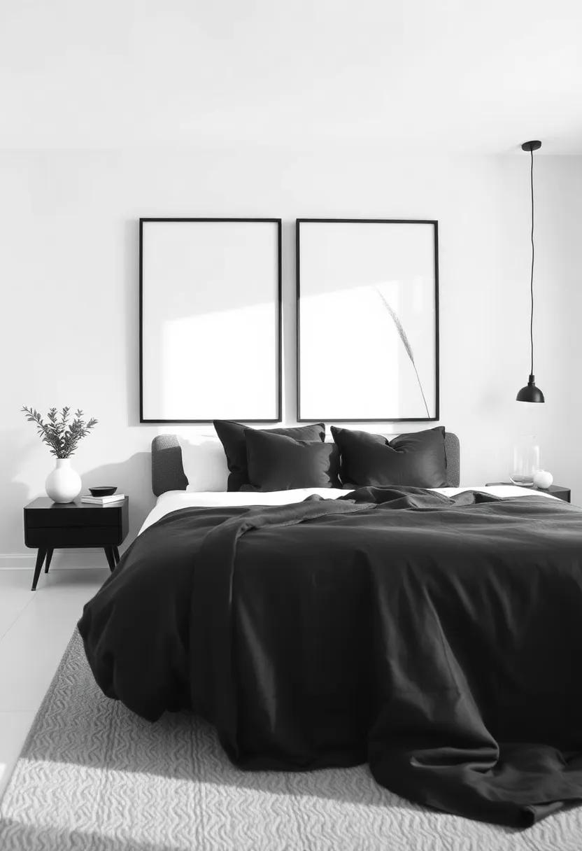 Embracing Minimalism: The Allure of ⁤Monochrome Art in Bedroom Design