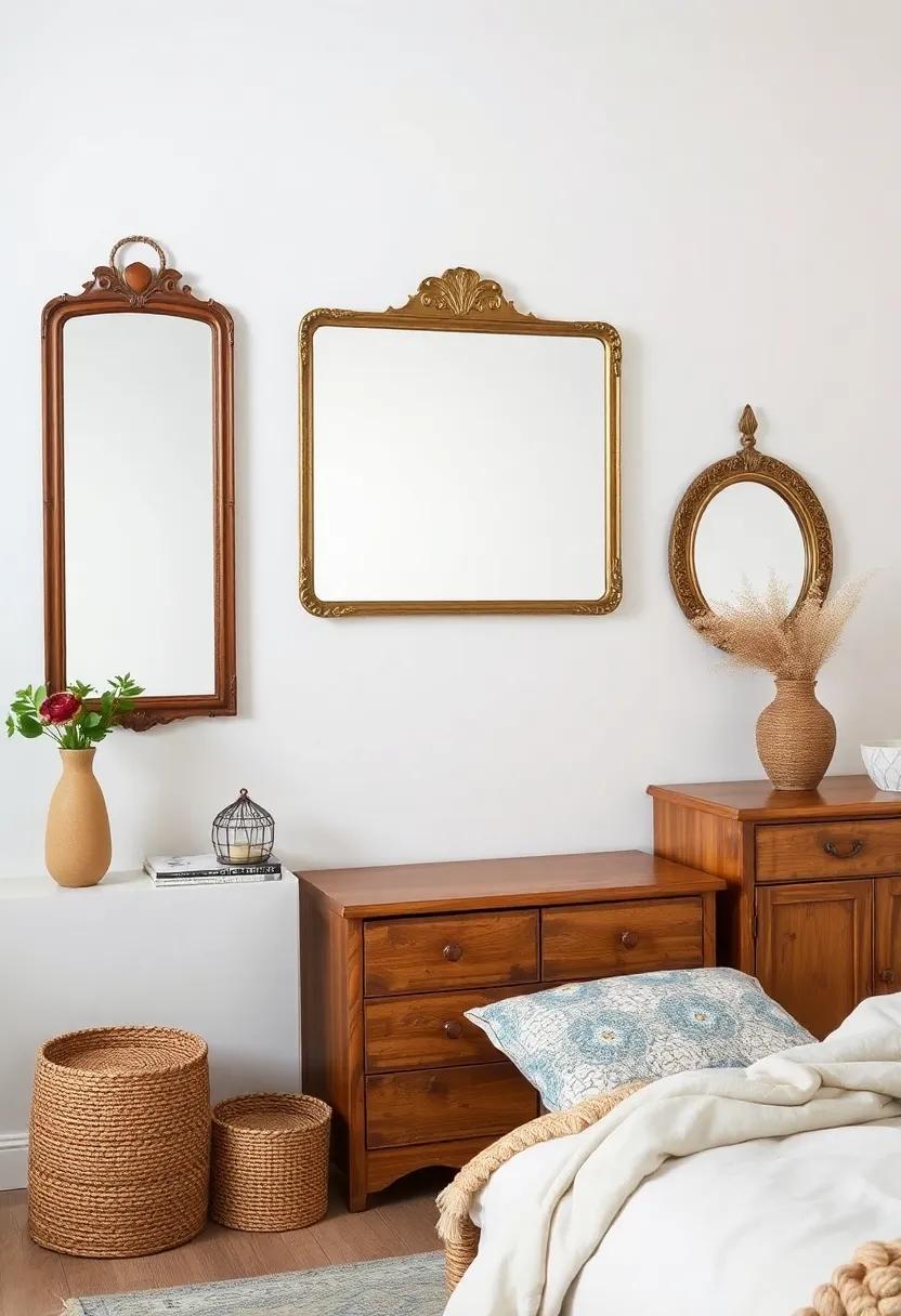 Curate a Collection of ⁣Vintage Mirrors for Added Dimension