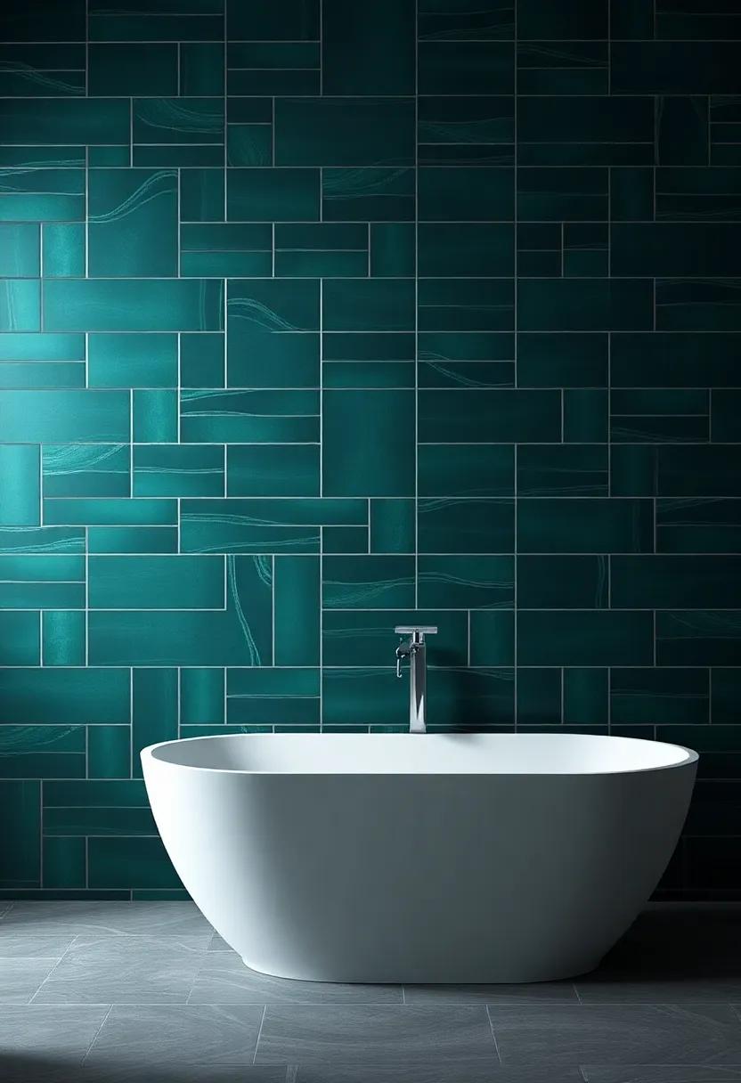 Rich Jewel Tones: Incorporating Emerald and Sapphire Tiles for Opulence