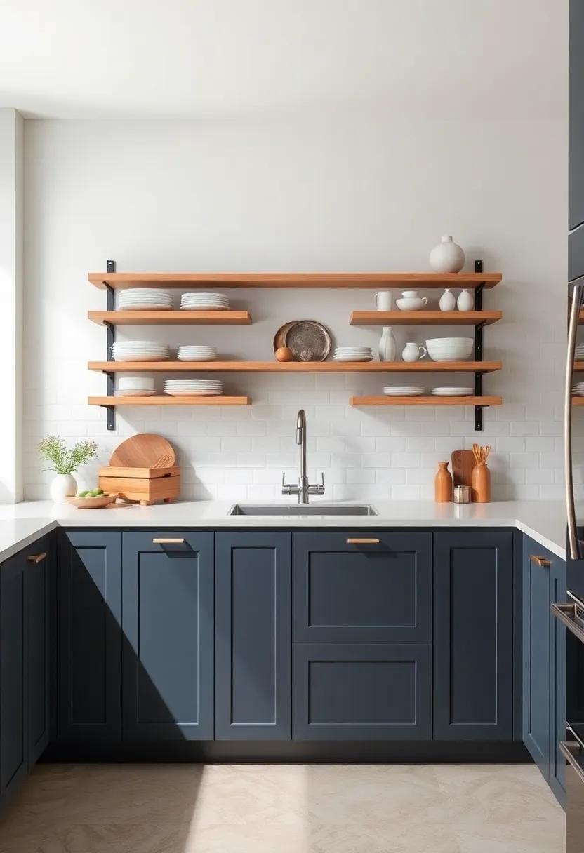 Open Shelving: Offering both functionality and⁤ style,open shelves display⁤ beautiful dishware⁢ and accessories‌ while promoting a​ light and airy space