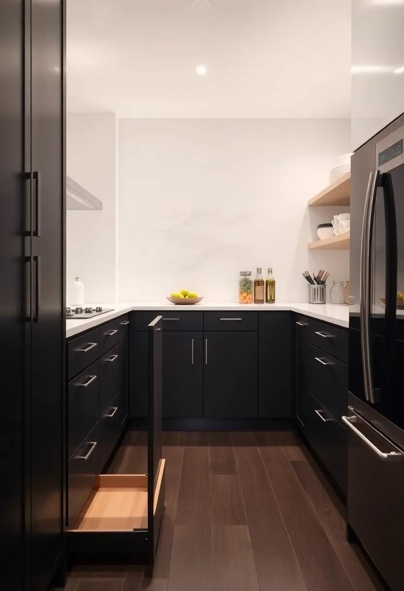 Pull-Out Pantries: Maximizing storage ​efficiency, these pantries‌ provide easy access to ingredients while maintaining a clean, streamlined look