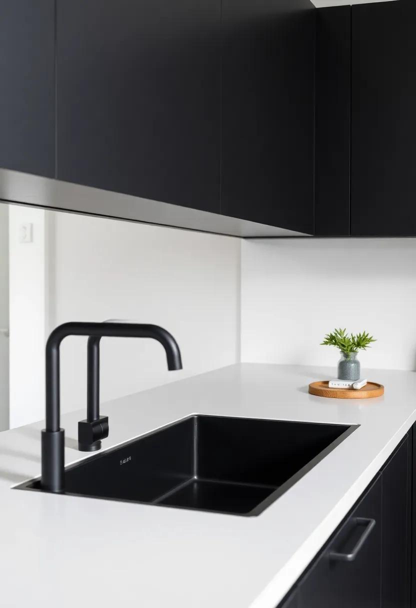 The Unexpected Drama of Matte Black Sinks in Kitchen ⁣Layouts