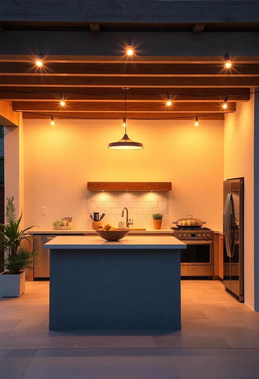 Illuminate ​Your Cooking Space with warm Ambient Lighting ​for Cozy evenings