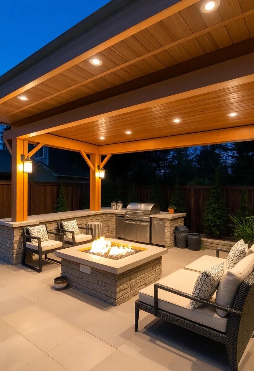 Redefine ‍Evening Gatherings with Cozy Fire⁢ Pit Lighting Integrating Your Kitchen
