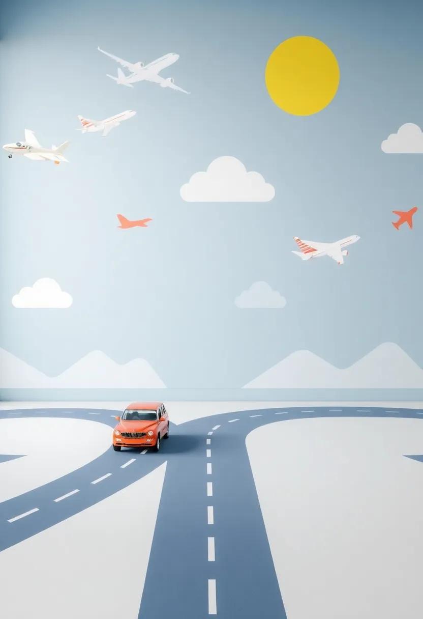 Interactive Floor Decals: place removable road and air strips on the floor for fun, interactive spaces for playtime