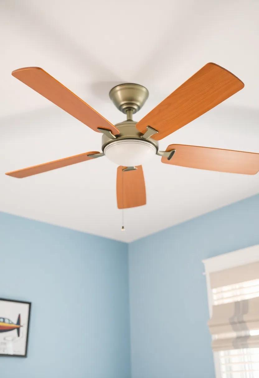 Plane Propeller Ceiling Fan: Install a ceiling fan designed to look like an airplane propeller for functional whimsy