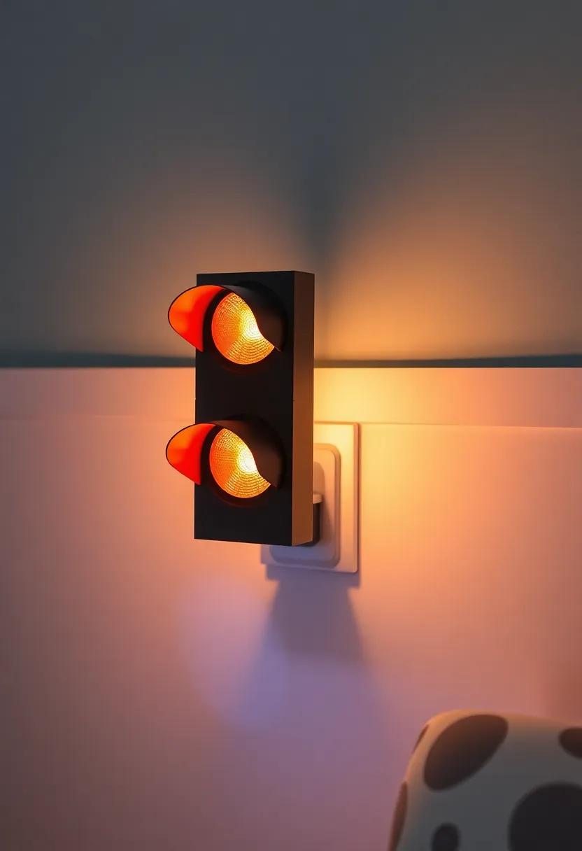 Traffic Light Nightlight: Incorporate a cute nightlight shaped like a traffic light to illuminate nighttime adventures