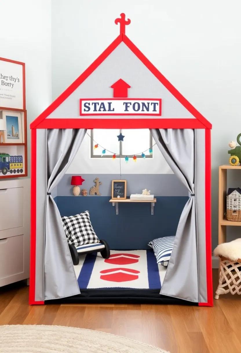 Train Station Play Tent: Create a cozy play area with a train station-themed tent, perfect for imaginative play