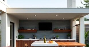 25 Inspiring Outdoor Kitchen Ideas with Bar Seating for Your Backyard Oasis