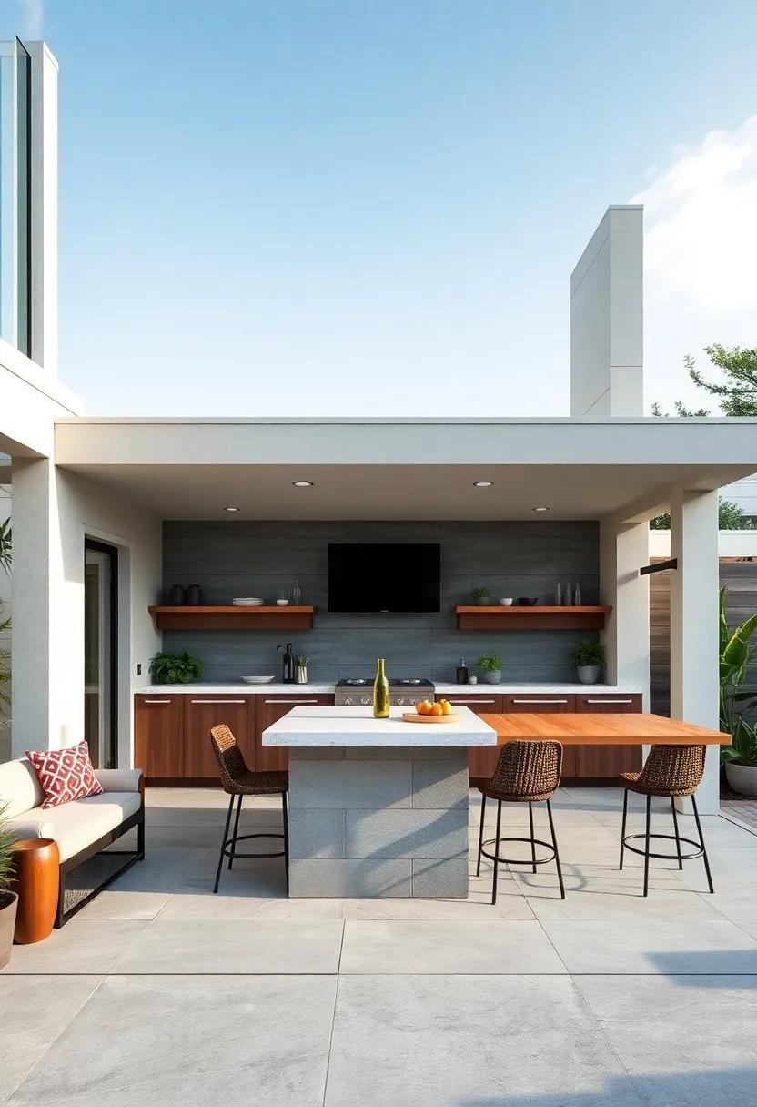 25 Inspiring Outdoor Kitchen Ideas with Bar Seating for Your Backyard Oasis