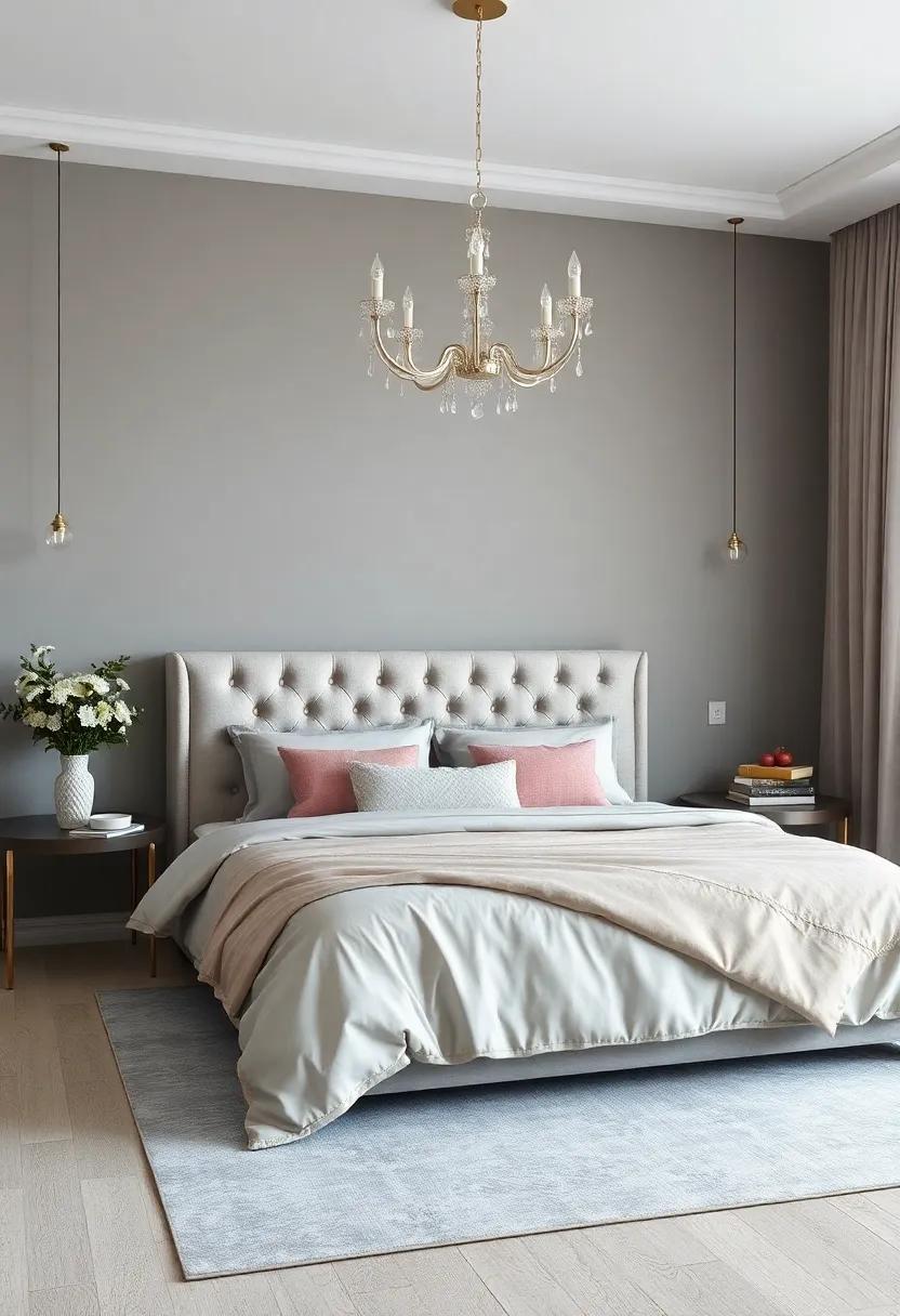 Elegance Unveiled: Stunning Bedroom Color Combinations Featuring Silver Accents
