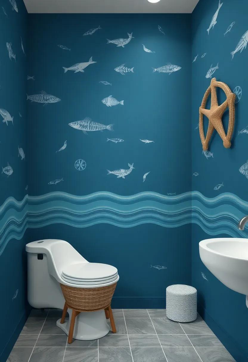 Coastal ⁢Print Wallpaper: Consider wallpaper featuring marine life⁢ or beach scenes ‌for an immersive ‌seaside experience