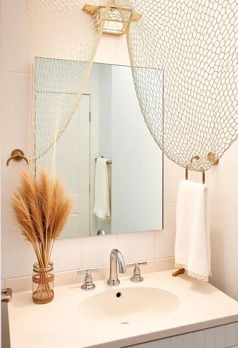 Fishnet Accents: Drape a piece of fishnet ⁢over a mirror or use it as a decorative backdrop for beach-themed items for an authentic ‍coastal feel