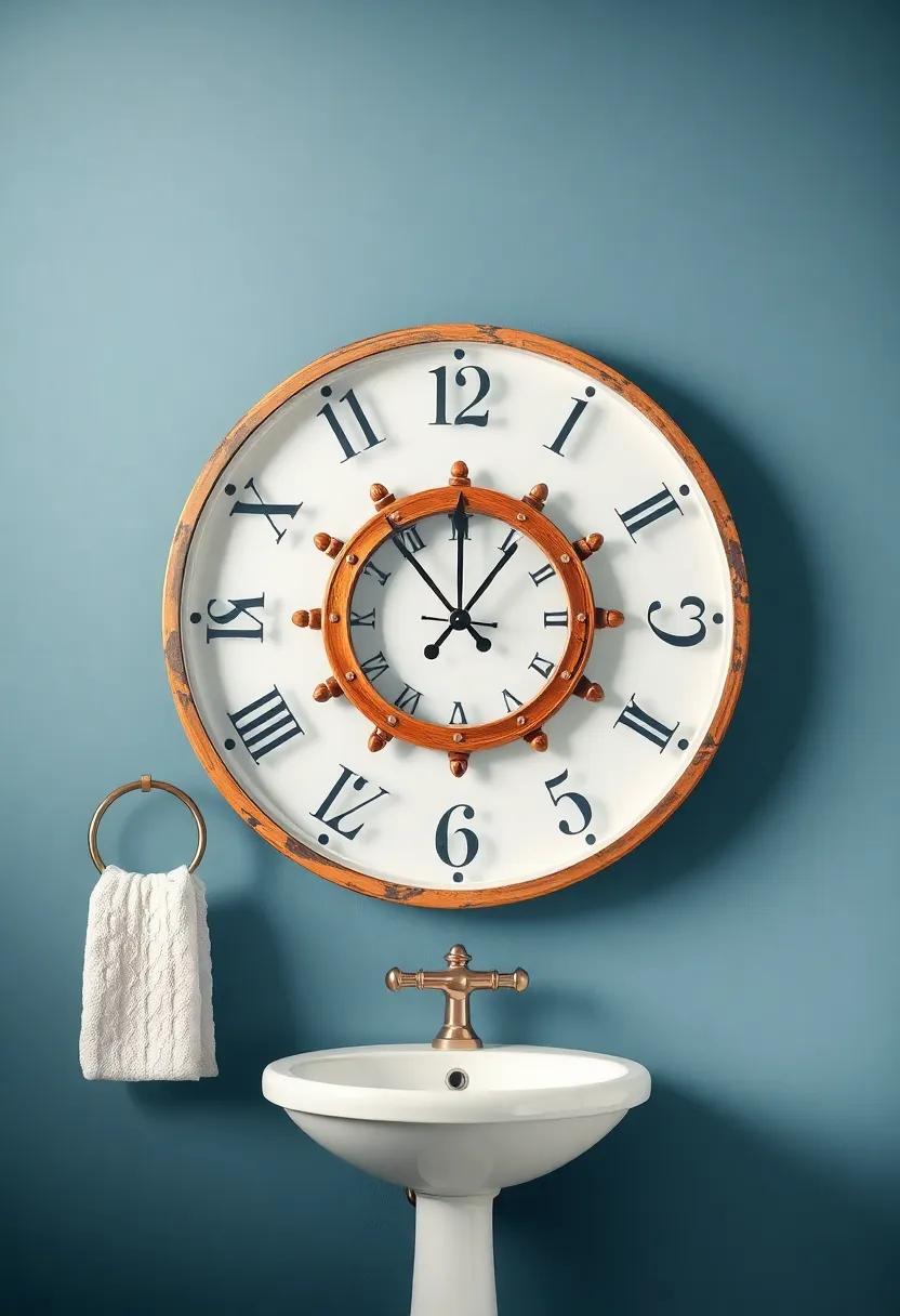 Nautical Themed Wall Clock: Choose a wall clock ‍adorned with ⁤nautical elements like ship wheels or sails to enhance your time-telling ⁣decor