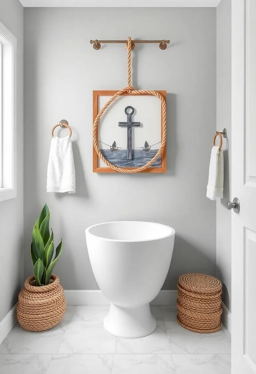 Rope⁤ Accents: Use nautical rope as a⁢ decorative element or to ​hang items such as towels or art, creating an understated ‌yet⁤ thematic look