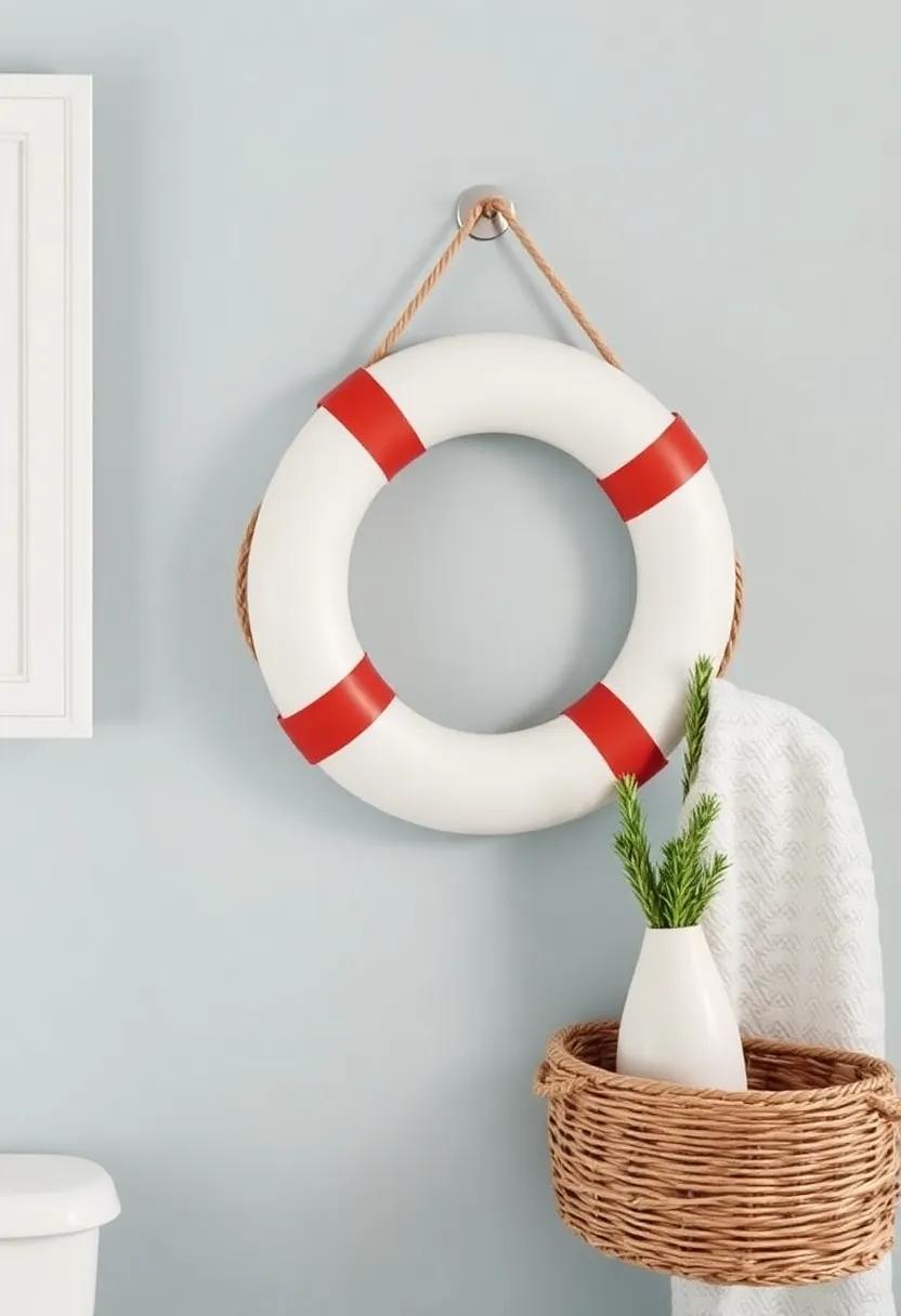 Wall-mounted Life Preserver: Hang ⁣a decorative life preserver ⁤on the wall for⁢ a fun yet ⁣functional piece that enhances a nautical theme