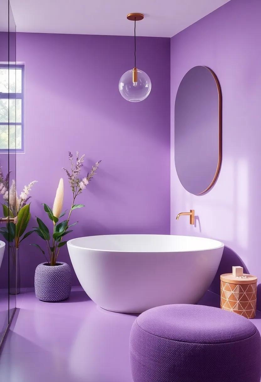Bespoke Decor: Customizing Your Bathroom with Purple-Tinged Design ⁢elements