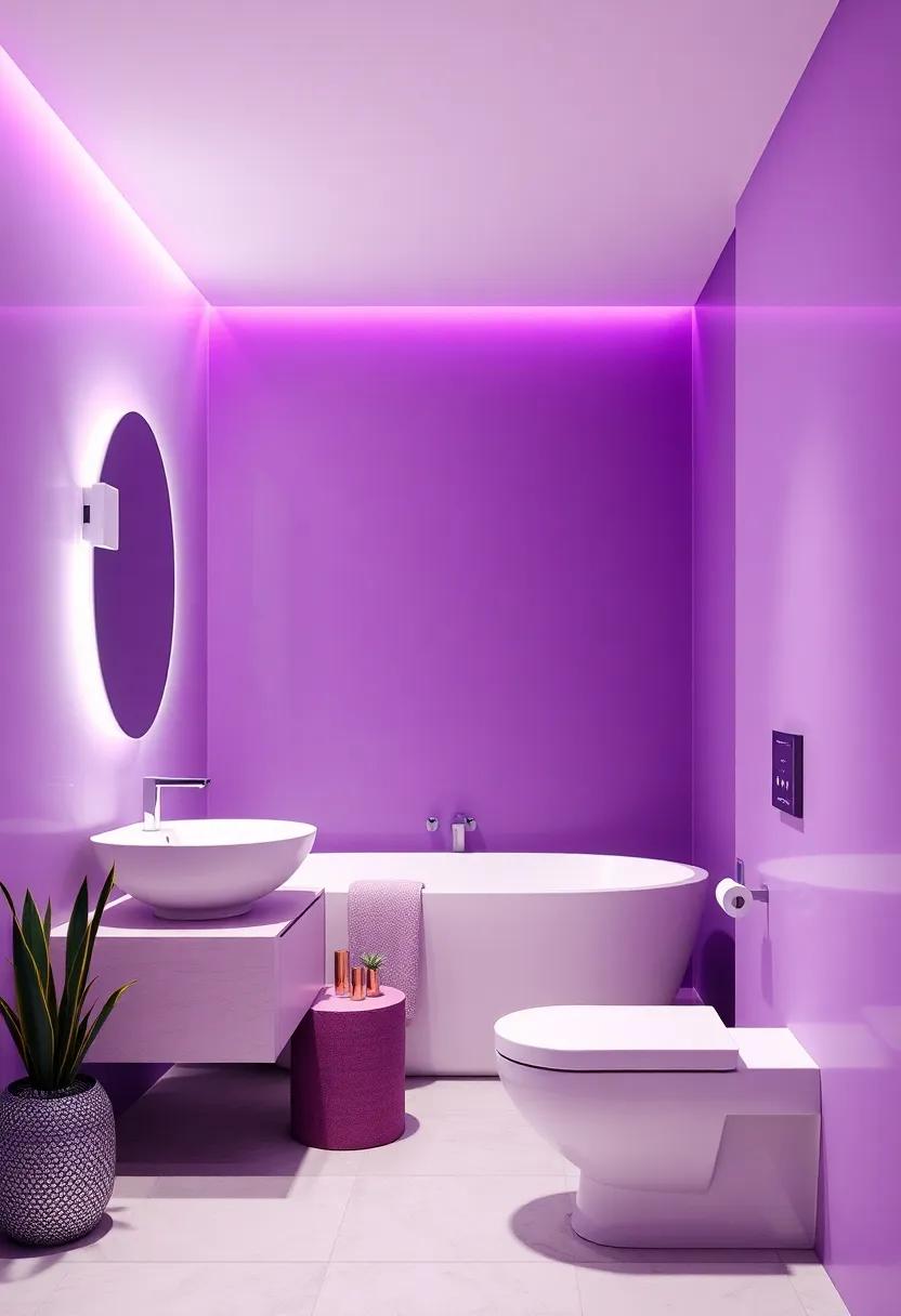 Cozy Ambiance: The Role‌ of Purple‌ Lighting in Your Bathroom Environment