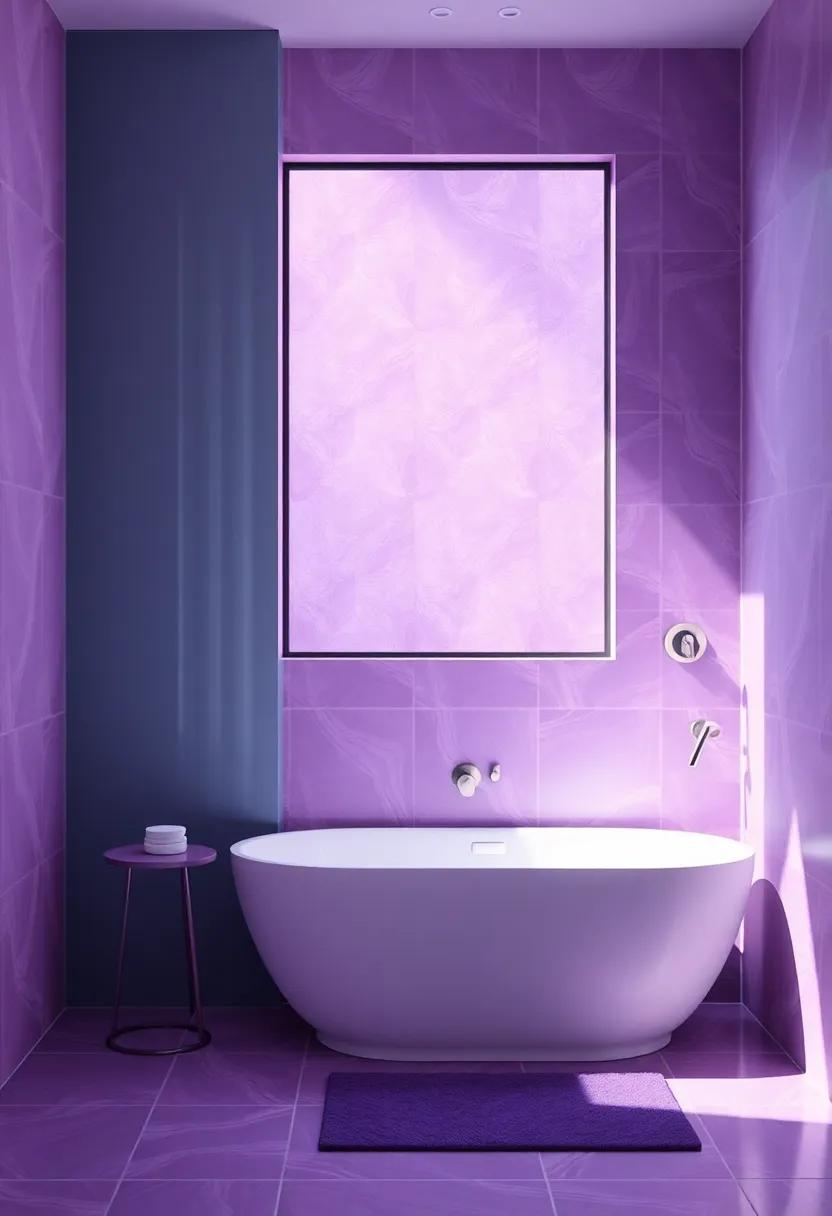 design Inspirations: Embracing Purple in Various ‌Bathroom Themes