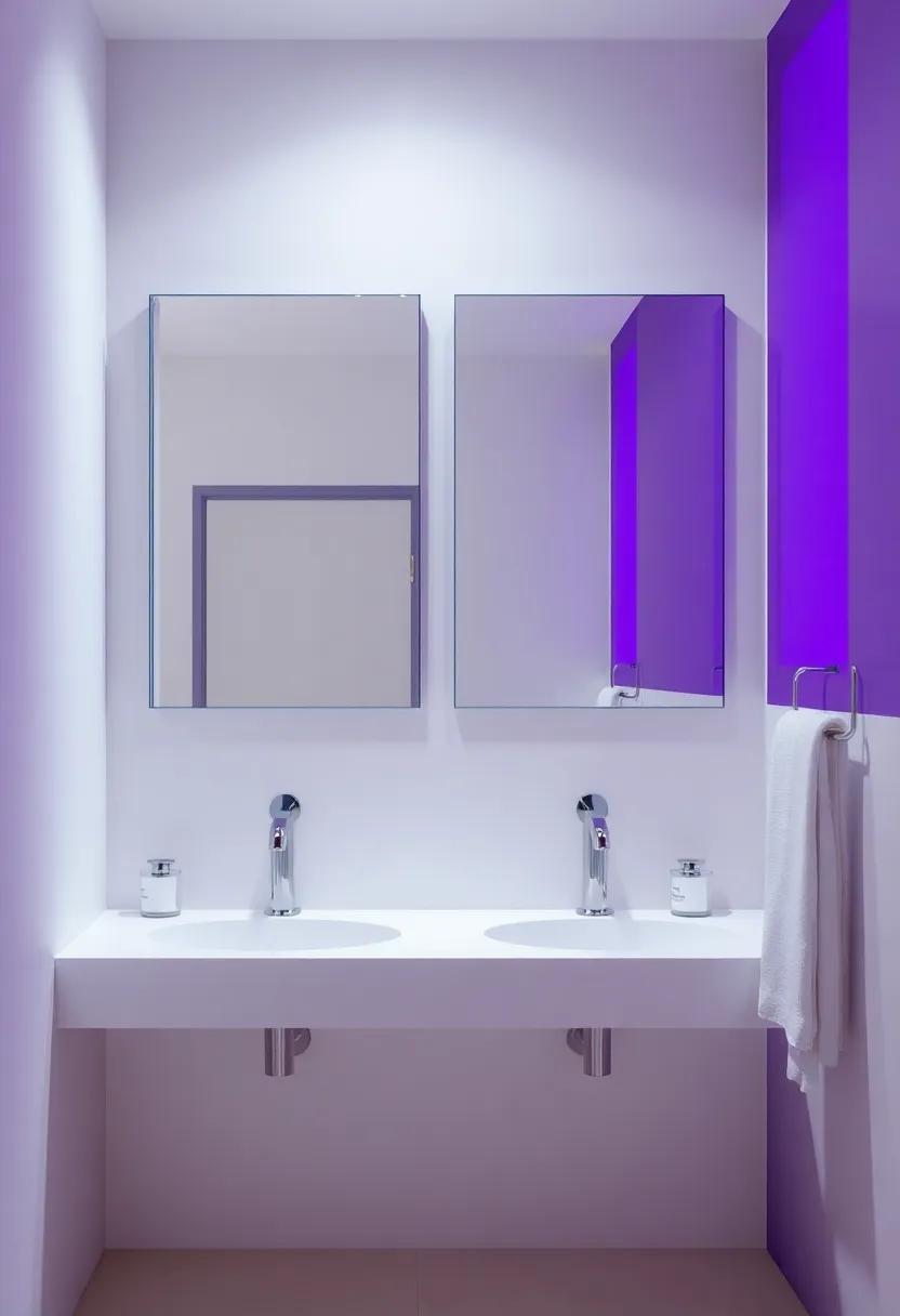 Mirrors ⁣and Reflections: Enhancing Light with‍ Purple ⁢Accented Mirrors