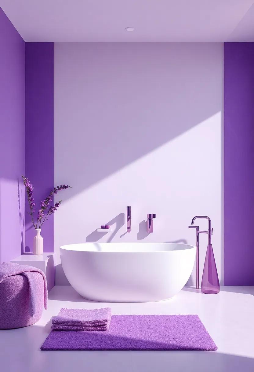 Sophisticated Bathroom‌ Accessories: ​Incorporating Purple⁣ Hues Effortlessly